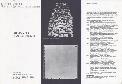 •  1973 - Dadamaino Scaccabarozzi, Galerie Ubu, Karlsruhe