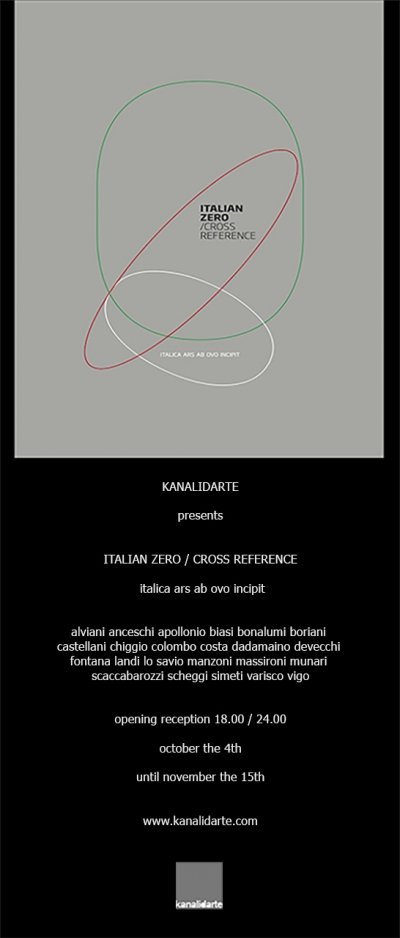 Mostra &quot;Italia Zero/Cross Reference&quot;, Galleria Kanalidarte, Brescia