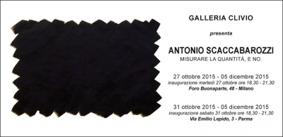 &quot;Misurare la quantità e no&quot;, Antonio Scaccabarozzi, Galleria Clivio arte moderna e contemporanea